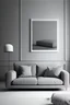 Placeholder: Grey color sofa minimalist for living room without legs