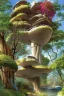 Placeholder: A surreal futuristic stylish modern flat, on Epic tree, treehouse, art by Roger Dean and Lee Madgwick , photorealistic, high level of details