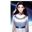 Placeholder: stunning half-body-portrait photo of princess leia from Star Wars played by Carrie Fisher, wlop, artgerm, akihiko yoshida, and liang xing, detailed face, doe eyes, intricate hair style, symmetrical eyes, trending on artstation, highly detailed, white dress, dynamic pose, intricate outfit, space ship and galaxy background