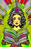 Placeholder: Vintage pop art style, book of life