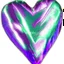 Placeholder: electric heart iridescent cloth