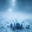 Placeholder: lost, feeling, winter landscape, ice field, crystals, surreal, dreamlike, foggy