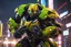Placeholder: orisa in 8k anime cgi artstyle, venom them, neon effect, close picture, rain, apocalypse, intricate details, highly detailed, high details, detailed portrait, masterpiece,ultra detailed, ultra quality