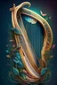 Placeholder: a beautiful harp surrounded by music and happiness