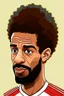 Placeholder: Mohamed Salah Egyptian football player ,cartoon 2d