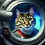 Placeholder: hyper-realistic spaceship interior with floating astronaut next to a cat, porthole in background, 8k resolution, high-quality, fine-detail, detailed matte, intricate, 3D octane render, illustration, digital art, brian froud, howard lyon, anna dittman, greg rutowski,