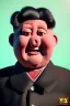 Placeholder: Waist up muppet Portrait, Kim Jong-un as muppet doll, black suit, photo studio, red background, unreal engine 5, concept art, art station, god lights, ray tracing, RTX, lumen lighting, ultra detail, volumetric lighting, 3d.