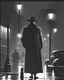 Placeholder: A dramatic, film noir-inspired illustration of a shadowy, rain-soaked city street at night, with a mysterious figure in a trench coat and fedora standing under a streetlight, evoking a sense of tension and suspense reminiscent of classic crime dramas.