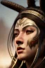Placeholder: Barbarian character, physically fit, facepaint, waist up portrait, intricate, oil on canvas, masterpiece, expert, insanely detailed, 4k resolution, retroanime style, cute big circular reflective eyes, cinematic smooth, intricate detail , soft smooth lighting, soft pastel colors, painted Renaissance style