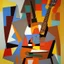 Placeholder: picasso abstract blocks more cubism brown guitar