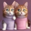 Placeholder: Cat girls, cute, beautiful, twins