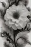 Placeholder: Realistic x-ray flower with intricate details, texturized effect, black and white, with snake,inspired by Hugh Turvey, Bert Myers and flower photography