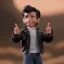 Placeholder: wide view young Fonz with black hair greaser figure doll 1983 (thumbs-up) (face) Forehead grin, fonzarelli, ((arnold's drive-in)) fonziE fonz