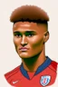 Placeholder: Ollie Watkins English football player ,cartoon 2d