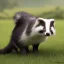 Placeholder: Badger playing with cat