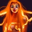 Placeholder: woman made of fire, fire angel, fire clothes, full body portrait, long flowing yellow hair, highly detailed, real life photo, photo quality, extremely detailed, highly detailed, 8K, crisp quality, looking at me