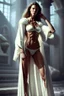 Placeholder: A hyper-realistic concept art of a full body fantasy tall woman ultra muscular a hard square face and brown hair wearing the white robe of greek senators white robe, full body, fantasy woman, tall, ultra muscular, hard square face, brown hair, greek senator white robe, by Chris Rallis, in the style of fantasy realistic art, cinematic and dramatic lighting, fantasy character drawings, realistic drawings, digital art, Highly Intricate Details, high quality