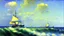 Placeholder: Sunny day, clouds, sea waves, alfred sisley painting