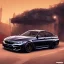 Placeholder: synthwave version 2021 Black BMW M5 during nighttime