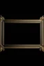 Placeholder: Gold art deco delicate picture frame on a black background