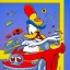 Placeholder: donald duck driving a rocket by jim woodring