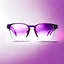 Placeholder: glasses, purple, white background, professional, artstation, red and purple gradient, trending, high contrast