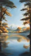 Placeholder: Depict a serene scene where a couple gazes into a tranquil body of water, seeing their reflections intertwined as a symbol of their unity and shared destiny