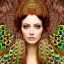 Placeholder: portrait of woman queen of peacocks, stunning, beautiful, gorgeous, realistic, photo illustrative, ornate, 8K resolution, high-quality, fine-detail, digital art, detailed matte, brian froud, howard lyon, selina french, anna dittmann, annie stokes, lisa parker, greg rutowski,