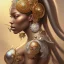 Placeholder: ssango fantasy, fantasy magic, intricate, sharp focus, illustration, highly detailed, digital painting, concept art, matte, artgerm and paul lewin and kehinde wiley, masterpiece silver elephant head bronze Asian African girl nice breast Hawaiian hair turquoise golden waves