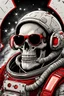 Placeholder: Midjourney style of detailed and intricate skull wearing red sunglasses| wearing cosmonaut suit| portrait and science fiction theme| aurora lighting| nebula and stars| stunning environment| volumetric lighting| vibrant