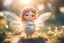 Placeholder: cute chibi pregnant fairy in sunshine, ethereal, cinematic postprocessing, dof, bokeh