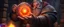 Placeholder: dwarven priest expert holding up a radiant Painite crystal rosette ball