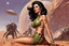 Placeholder: Sci-fi pin-up girl on an alien planet, John Carter of Mars