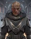 Placeholder: star wars bald male corellian jedi wearing gunmetal grey and black old republic armored flightsuit with gold and metallic red trim inside the jedi temple, centered head and shoulders portrait, hyperdetailed, dynamic lighting, hyperdetailed background, 8k resolution, volumetric lighting, light skin, fully symmetric details