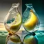 Placeholder: Beautiful double image by blending a windy sea and glass pears. The sea should serve as the primary background, skillfully incorporating its details into shiny glass pears, sharp focus, double exposure, shiny glass apple, (pear transparent glass shape) (sea inside) lifeless, dead, glass apple, earthy colors, decadence, complex design, ultra-realistic, high-definition, highly detailed, dark softbox image, ray tracing, cinematic, HDR, realistic (double exposure: 1.1)