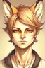 Placeholder: Anime man with fox ears, realistic