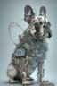 Placeholder: French Bulldog made out of electronic junk