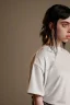 Placeholder: Billie Eilish, full body, on the bed, in my underwear, pale skin, high detail, realistic, 8k, not to be distinguished from a photo, identical pupils