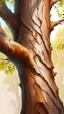 Placeholder: fill composition edge to edge with texture of bark from an elm tree, digital painting