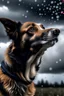 Placeholder: un perro en la lluvia celeste