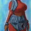 Placeholder: Full body portrait, painting, medium shot lady style of Fallout