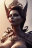 Placeholder: Sophia Loren as evil queen in black leather, cleavage, angry, stern look. character design by cory loftis, fenghua zhong, ryohei hase, ismail inceoglu and ruan jia. unreal engine 5, artistic lighting, highly detailed, photorealistic, fantasy