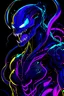 Placeholder: venom machine in solo leveling shadow artstyle, nightmare them, neon, full body, apocalypse, intricate details, highly detailed, high details, detailed portrait, masterpiece,ultra detailed,best quality