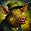 Placeholder: portrait of a platypus pig mix by van gogh