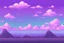 Placeholder: Purple SKY WITH CLOUDS BACKGROUND PIXEL ART