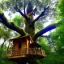 Placeholder: A giant tree With a giant treehouse,8k, meditation,beautiful,wild,