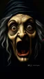 Placeholder: The wolf man Howling in giger style