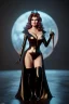 Placeholder: Raquel Welch as evil queen in black leather gown, angry, busty, curvey, cleavage, unreal 5, octane render, cinema4d, dynamic lighting, dramatic lighting, 4k, redshift render, highly detailed, hyper realistic