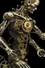 Placeholder: mechanical man punk cypher dancing detailed cogs and screws leonardo da vinci style detail STYLE OF Hiroshi Nagai