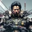 Placeholder: art by Yoji Shinkawa - A portrait of a crystalised Robot samurai, atmospheric, realistic, unreal engine cosmic galactic, cinematic lighting, octane render, cosmic ambiance, masterpiece, art by Yoji Shinkawa, composing fit inside, masterpiece